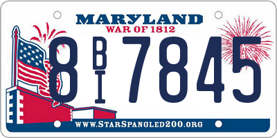 MD license plate 8BI7845
