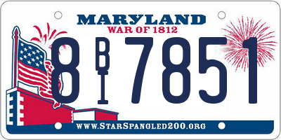 MD license plate 8BI7851