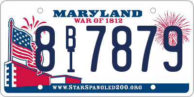 MD license plate 8BI7879