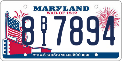 MD license plate 8BI7894