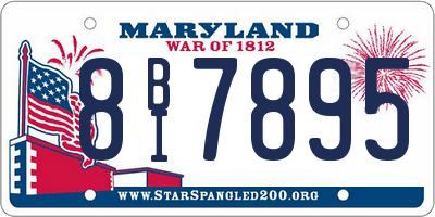 MD license plate 8BI7895