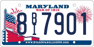 MD license plate 8BI7901
