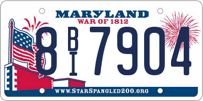 MD license plate 8BI7904