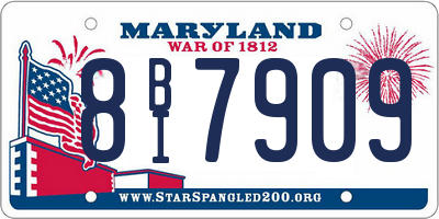 MD license plate 8BI7909