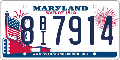 MD license plate 8BI7914