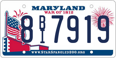 MD license plate 8BI7919