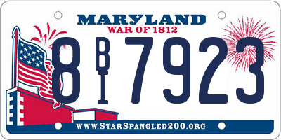 MD license plate 8BI7923
