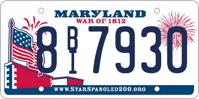 MD license plate 8BI7930