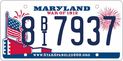 MD license plate 8BI7937