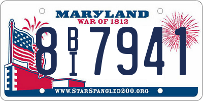 MD license plate 8BI7941