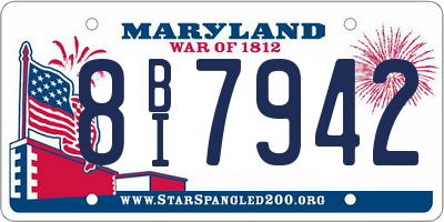 MD license plate 8BI7942