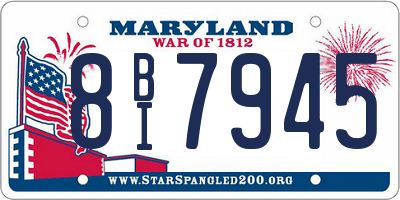 MD license plate 8BI7945