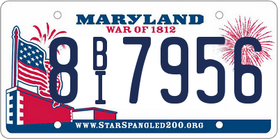 MD license plate 8BI7956