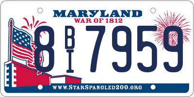 MD license plate 8BI7959