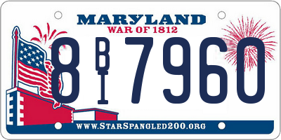 MD license plate 8BI7960