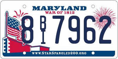 MD license plate 8BI7962