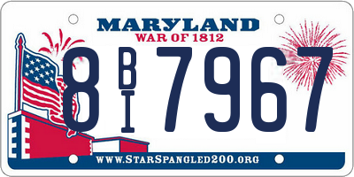 MD license plate 8BI7967