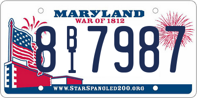 MD license plate 8BI7987