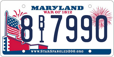 MD license plate 8BI7990
