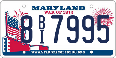 MD license plate 8BI7995