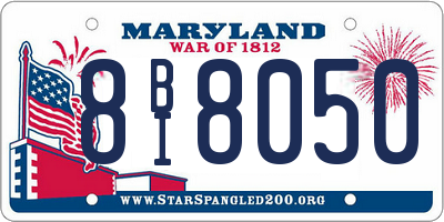 MD license plate 8BI8050