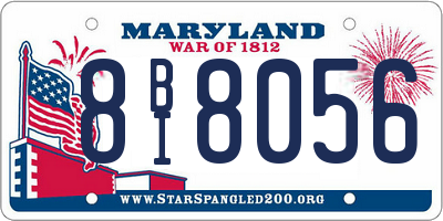 MD license plate 8BI8056