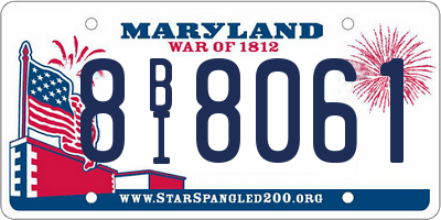 MD license plate 8BI8061