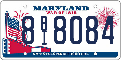 MD license plate 8BI8084