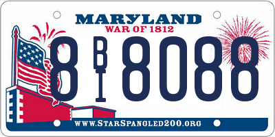 MD license plate 8BI8088