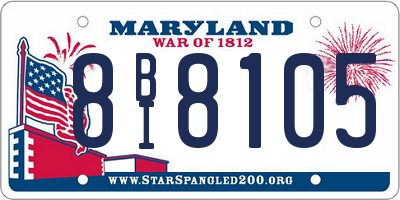 MD license plate 8BI8105