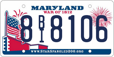 MD license plate 8BI8106