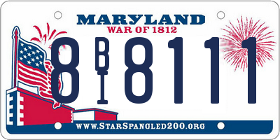 MD license plate 8BI8111