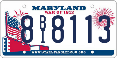 MD license plate 8BI8113