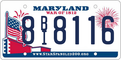 MD license plate 8BI8116