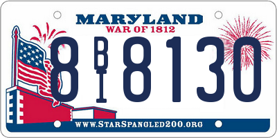 MD license plate 8BI8130
