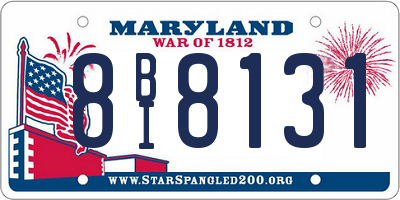 MD license plate 8BI8131