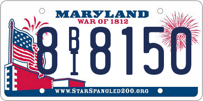 MD license plate 8BI8150