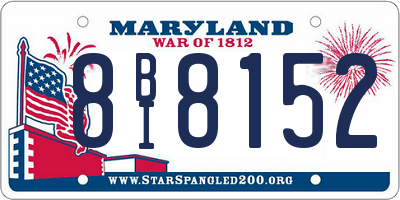 MD license plate 8BI8152