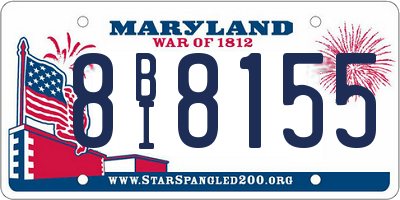 MD license plate 8BI8155