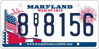 MD license plate 8BI8156