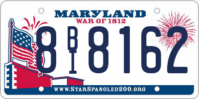 MD license plate 8BI8162