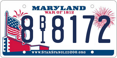 MD license plate 8BI8172