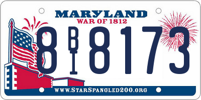MD license plate 8BI8173