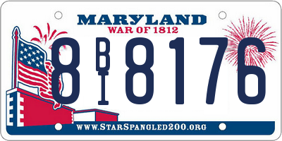 MD license plate 8BI8176
