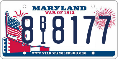MD license plate 8BI8177