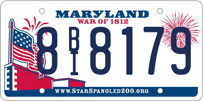 MD license plate 8BI8179