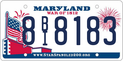 MD license plate 8BI8183