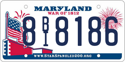MD license plate 8BI8186
