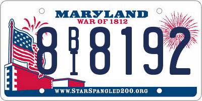 MD license plate 8BI8192