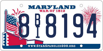 MD license plate 8BI8194